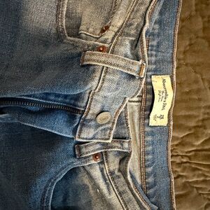 Abercrombie & Fitch Distressed Light Blue Denim Jeans